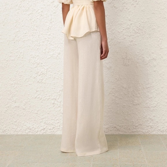 Zimmerman Flare High Waist Beige Pants Size 0 - Picture 1 of 5